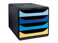 Blankettbox EXACOMPTA BeeBlue 4 lådor Primmeshiper