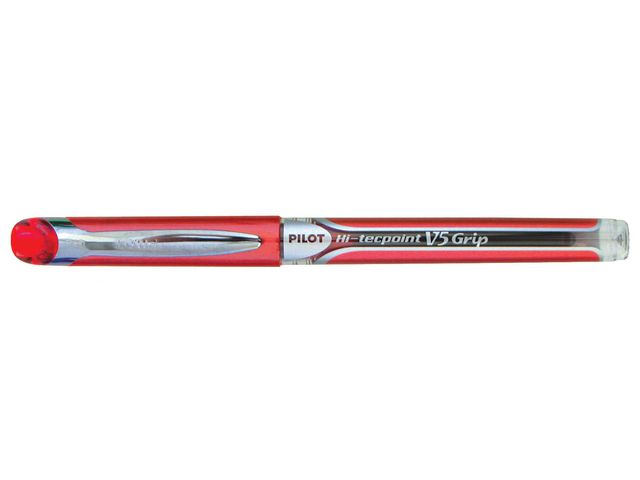 Bläckkulpenna PILOT Hi-Tec V5 Grip röd Primmeshiper