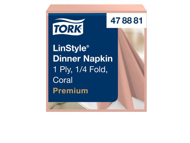 Servetter TORK LinSt coral 39x39cm 50/fp - Primmeshiper