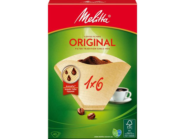 Kaffefilter 1X6 oblekta 40/fp - Primmeshiper