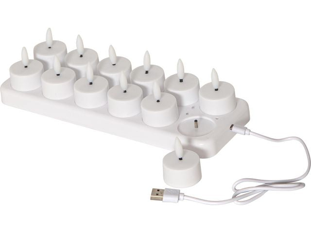 Värmeljus STAR T Flamme LED m/laddare Primmeshiper