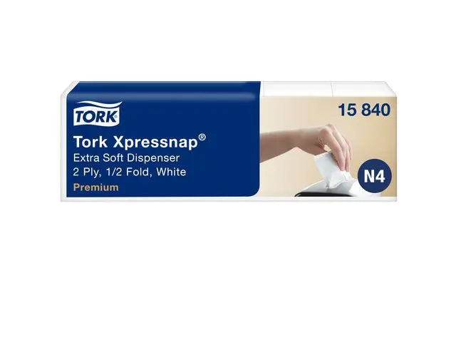 Servett TORK Pre N4 2-lag vit 500/fp - Primmeshiper