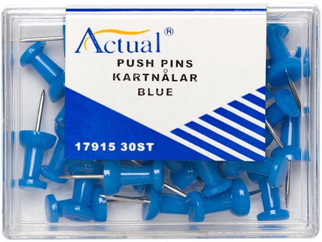 Kartnålar ACTUAL cylinderformad blå30/fp - Primmeshiper