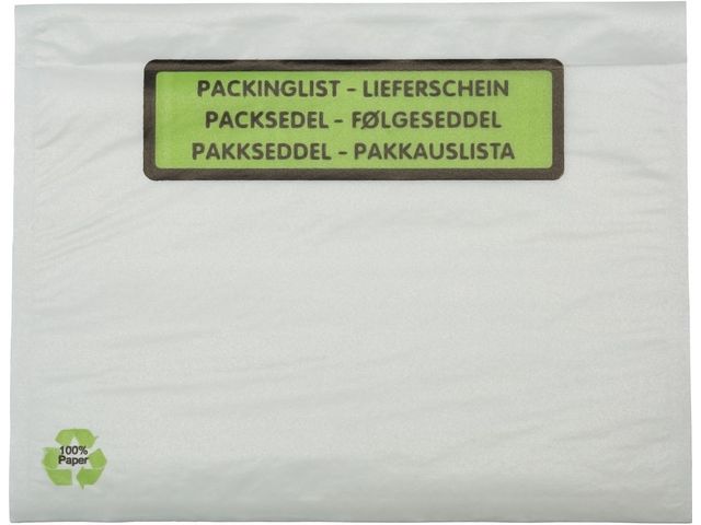Packsedelskuvert papper C5 tryck 1000/FP Primmeshiper
