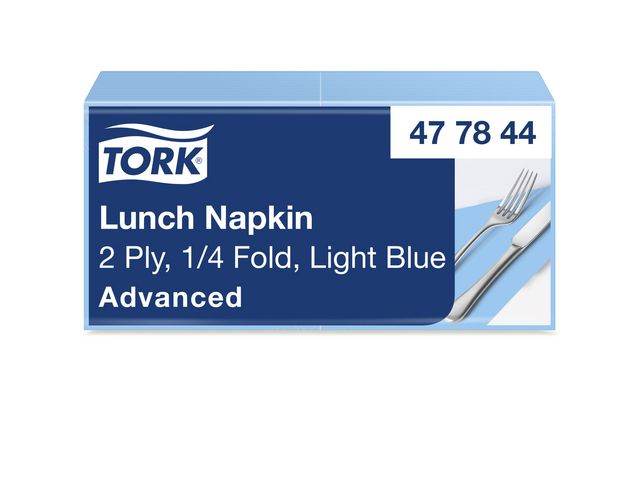 Servett TORK Lunch 2-lags ljusblå 200/fp - Primmeshiper