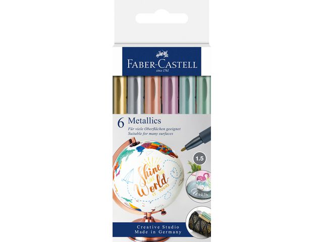 Fiberpenna FABER CASTELL Metallics 6/fp - Primmeshiper