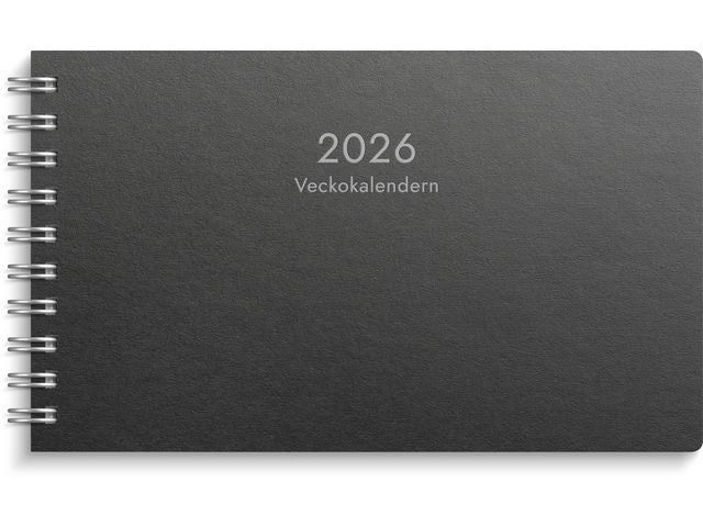 Veckokalender Eco Line 2026 svart Primmeshiper