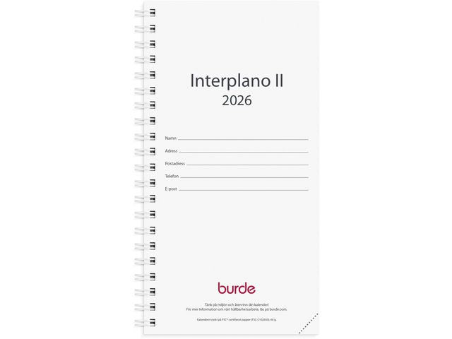 Kalender Interplano II refill 2026 Primmeshiper