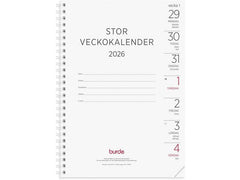 Stor Veckokalender refill 2026 Primmeshiper