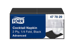 Servett TORK Cocktail svart 2-lag 200/fp Primmeshiper