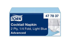 Servett TORK Cocktail 2-lag ljblå 200/fp Primmeshiper