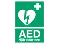 Skylt A4 Hjärtstartare AED - Primmeshiper