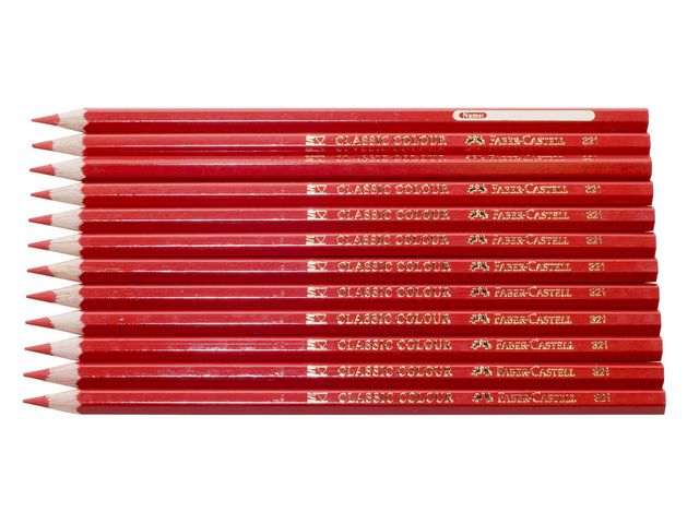 Färgpenna FABER-CASTELL röd 12/fp - Primmeshiper
