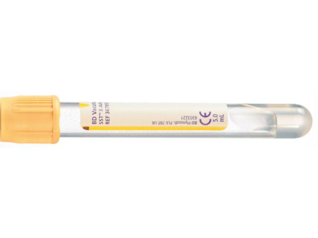 Hemogardrör SST gul 7/5ml 100/fp Primmeshiper