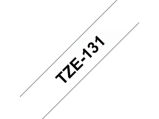 Tape BROTHER TZE131 12mm svart på klar - Primmeshiper