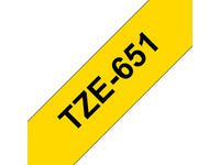 Tape BROTHER TZE651 24mm svart på gul - Primmeshiper