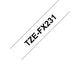 Tape BROTHER TZEFX231 12mm svart på vit - Primmeshiper