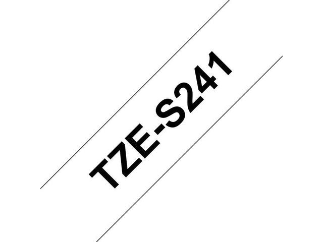 Tape BROTHER TZES241 18mm svart på vit - Primmeshiper