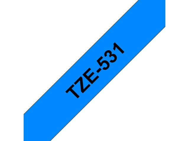 Tape BROTHER TZE531 12mm svart på blå - Primmeshiper