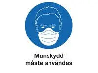Skylt Använd Munskydd A4 Plast - Primmeshiper