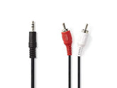 Kabel NEDIS 3,5mm ha - 2xRCA ha 1,5m sva - Primmeshiper