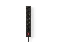 Grenuttag NEDIS jordad 6-Väg 3m svart - Primmeshiper