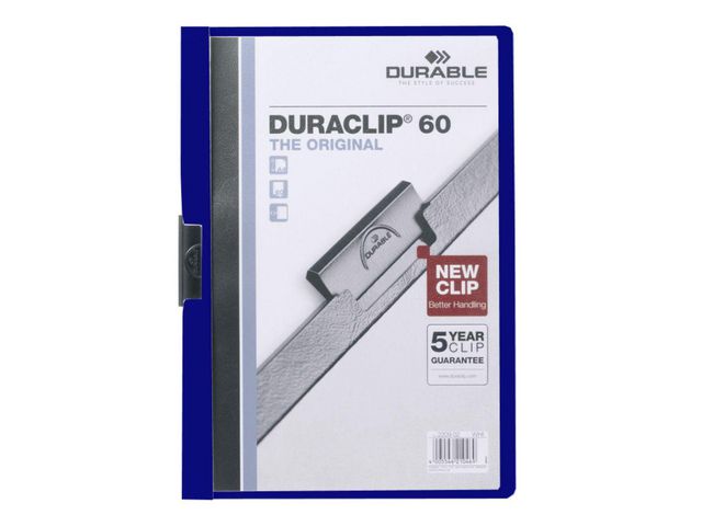 Klämmapp Duraclip 2200 A4 3mm blå - Primmeshiper