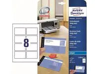 Etikett AVERY CARD 85x54 200/fp Primmeshiper