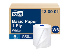 Torkrulle TORK Basic W6 1-lag 250m vit Primmeshiper