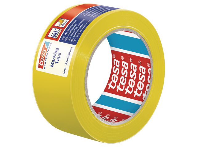 Golvmarkering TESA Prof. 50mmx33m gul - Primmeshiper