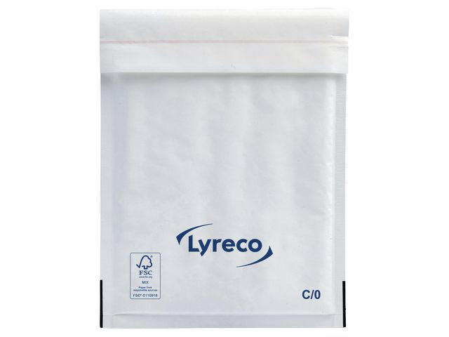 Bubbelpåse LYRECO 150x210mm vit 100/fp - Primmeshiper