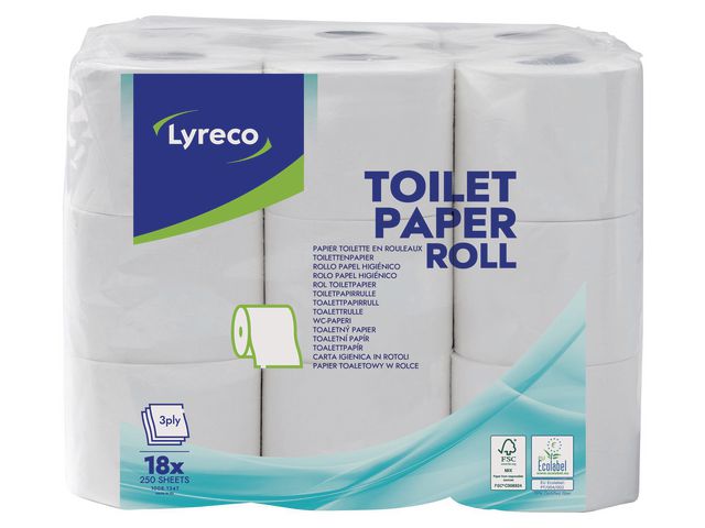 Toalettpapper LYRECO 30m 18/fp - Primmeshiper