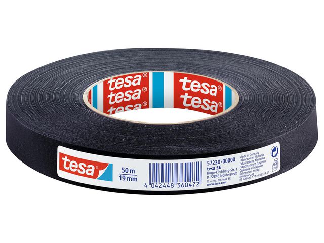 Vävtejp TESA Tough 19mmx50m svart - Primmeshiper