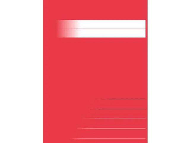Skrivhäfte A5 ½ sida linj 14,5mm röd - Primmeshiper