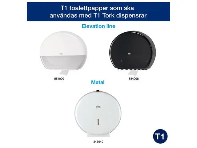 Toalettpapper TORK Uni T1 2-lag 6/fp - Primmeshiper