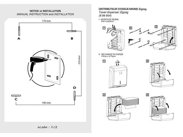 Dispenser LYRECO Pappershandduk vit - Primmeshiper
