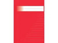 Skrivhäfte A5 linj. 8,5mm röd 200/fp - Primmeshiper