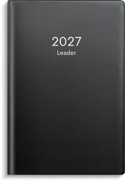 Kalender Leader 2027 plast svart