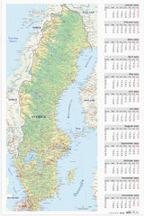 Väggblad Sverigekarta 2027