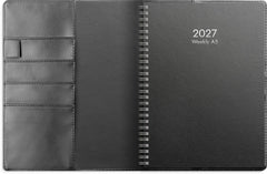 Kalender Weekly A5 2027 konstläder svart