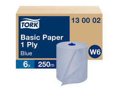 Torkrulle TORK Basic W6 1-lag 250m blå Primmeshiper