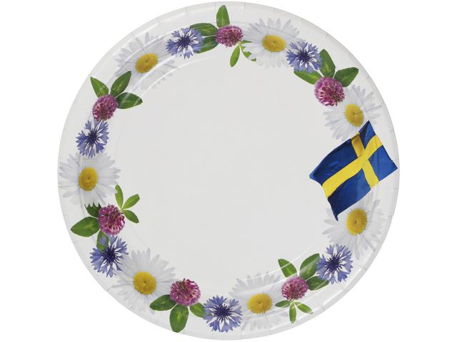 Tallrik blommor 23cm FSC 8/fp - Primmeshiper