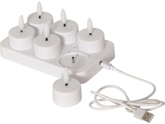 Värmeljus STAR T Flamme LED m/laddare Primmeshiper
