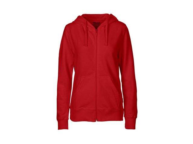 Hoodie zip NEUTRAL O83301 dam röd XS Primmeshiper