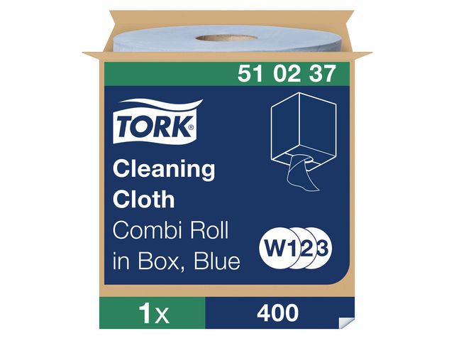 Rengöringsduk TORK W1/2/3 blå 400/rl - Primmeshiper