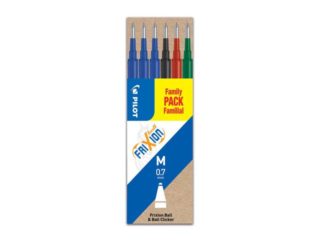 Refill PILOT Frixion 0,7mm 4-färger 6/fp - Primmeshiper