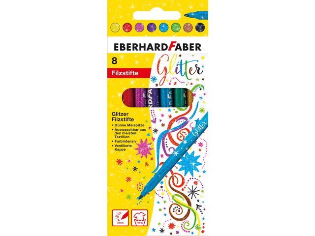 Fiberpenna FABER CASTELL Glitter 8/fp - Primmeshiper