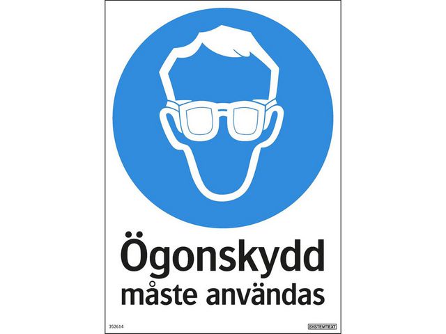 Skylt Skyddsglasögon 210x297mm - Primmeshiper