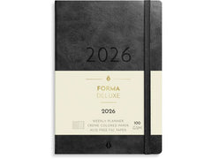 Liten Veckokal. Forma Deluxe 2026 svart Primmeshiper