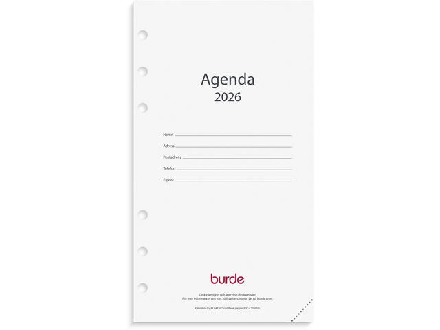Regent Agenda kalendersats 2026 Primmeshiper